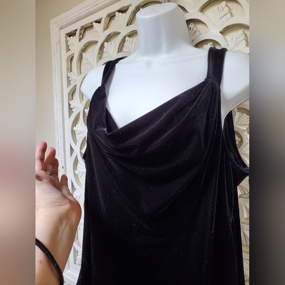 Vintage Velour Velvet Maxi Dress by DW3 for David Warren - Picture 7 of 12